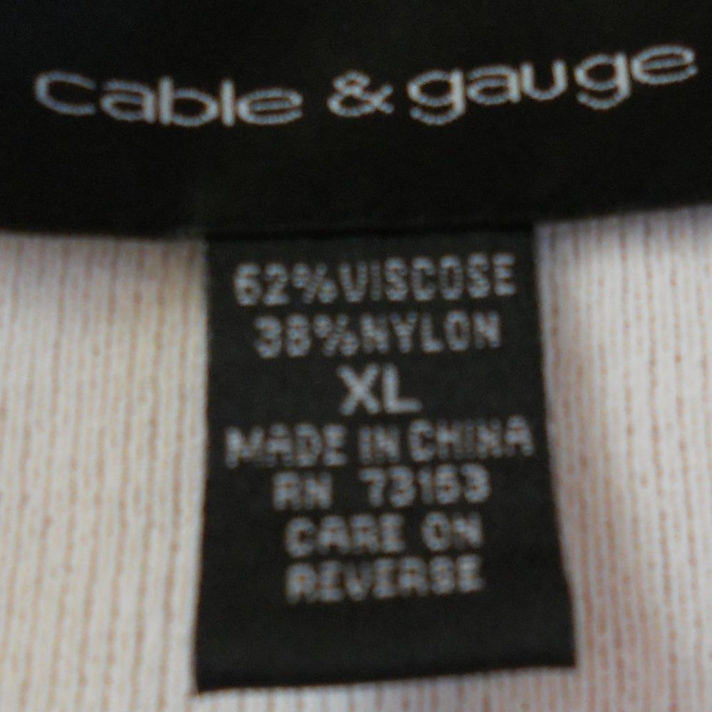 Cable & Gauge XL White L/S Faux Twinset Layered Look - Picture 5 of 5
